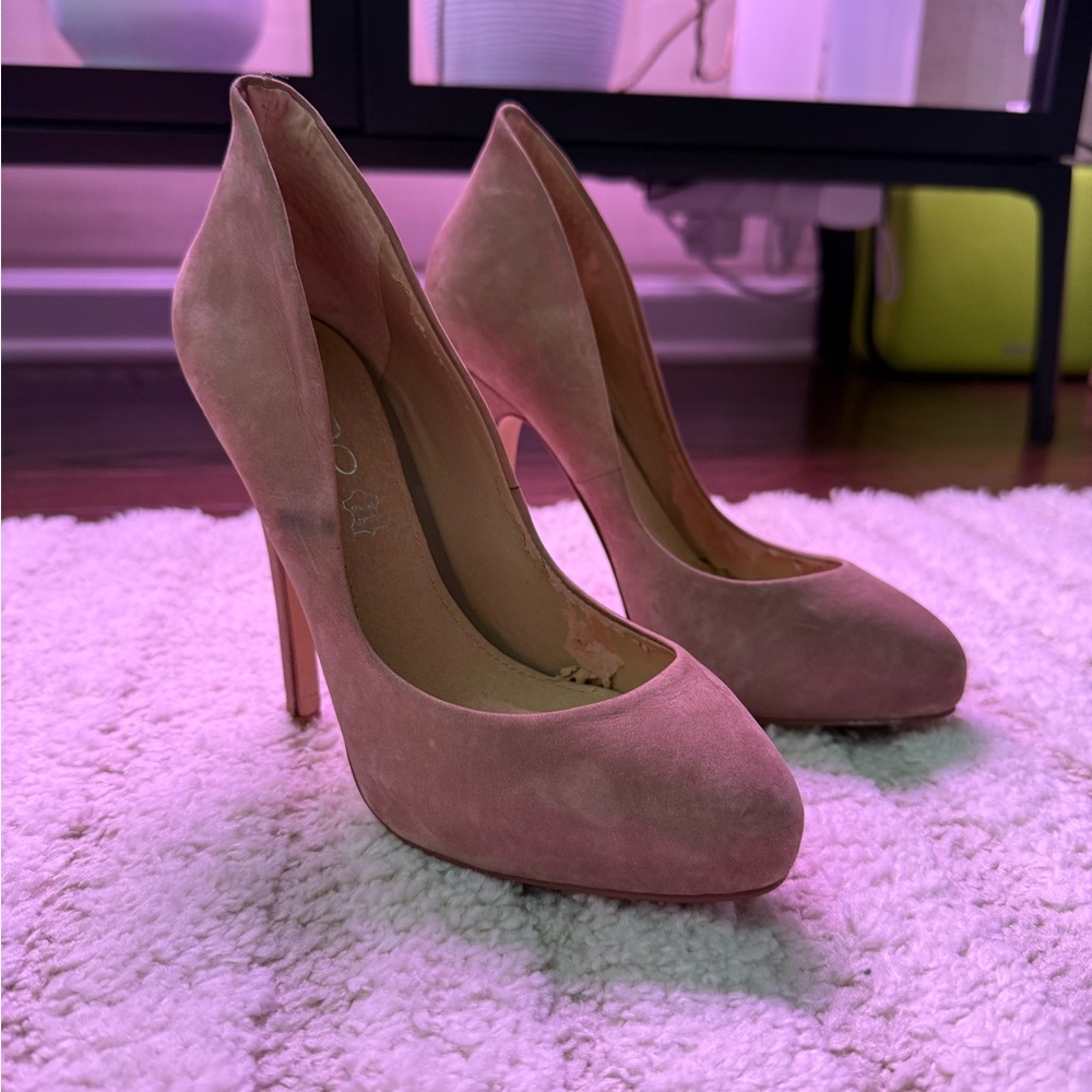 Aldo Almond Toe Taupe Heel